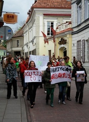 Žurnalistų eisena Vilniaus gatvėmis, Austėjos Masiokaitės nuotr.