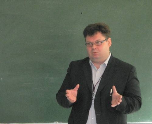 VU ESEC direktorius S.Preidys taria sveikinimo žodį. VU ESEC nuotr.